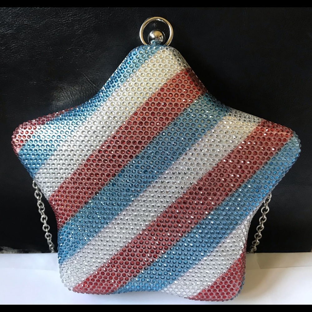 NWOT Star beaded American flag Crossbody  Bag.